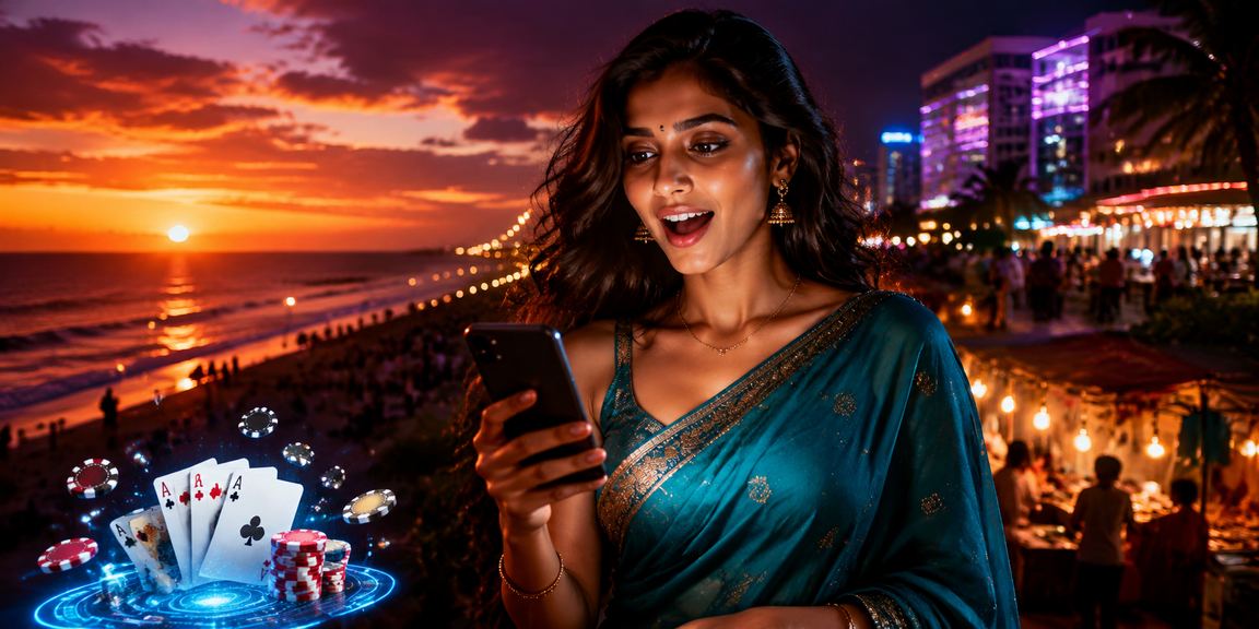 Chennai casino players enjoying poker game on smartphone
